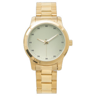 Unisex Oversize Numbers Gold Watch