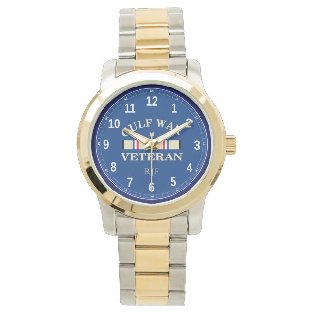 Unisex Oversized Two-Tone Bracelet Watch (Front)