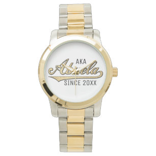 Unisex Oversized Two-Tone Watch Abuela