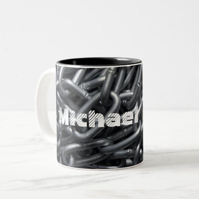 Unisex Personalized Two-Tone Coffee Mug (Front Left)