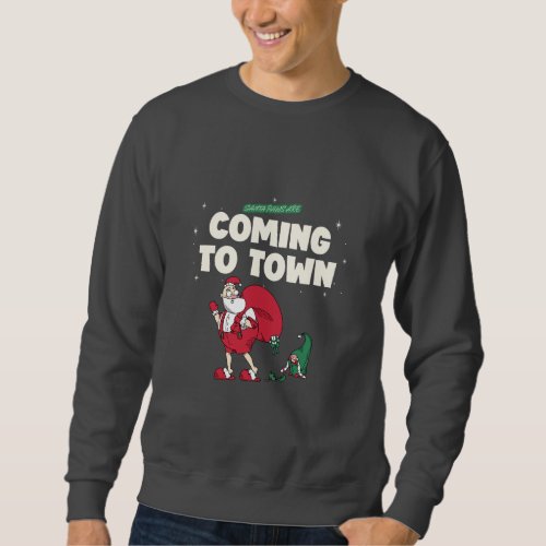 Unisex  Santas Paws Coming to town Christmas  Sweatshirt