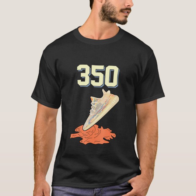 Unisex Shoes Dripping Match 350 V2 Mx Oat T-Shirt (Front)