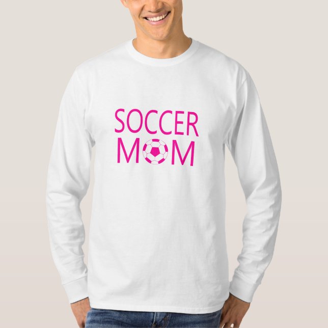 Unisex Soccer Mom LS Tee Pink (Front)