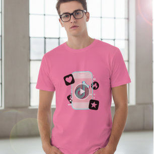 Unisex Social Logo Print T-Shirt for TikTokers 