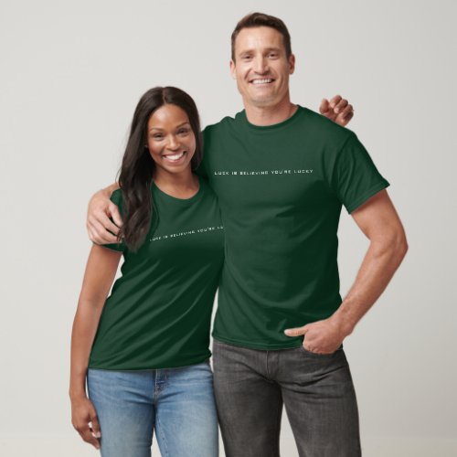 Unisex St patricks day Lucky with messages T_Shirt