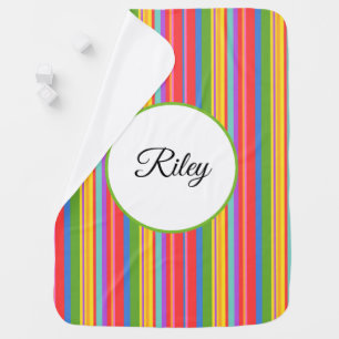 Unisex Striped Baby Blanket