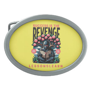 UNISEX SUCCESS REVENGE LESSONS LEARN BELT BUCKLE