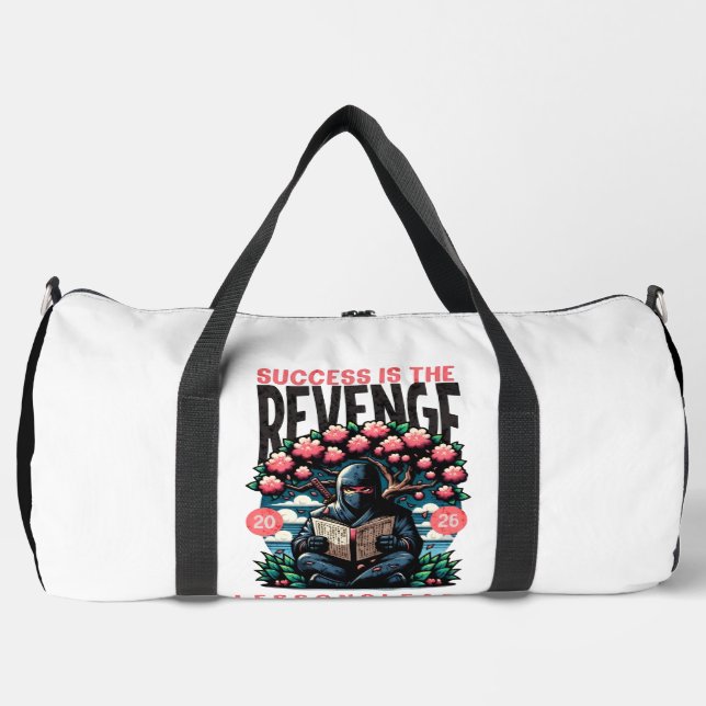 UNISEX SUCCESS REVENGE LESSONS LEARN DUFFLE BAG  (Front)