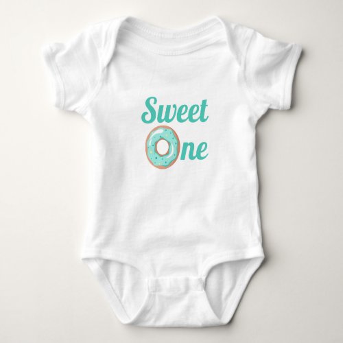 Unisex Sweet One Donut Birthday Baby Bodysuit