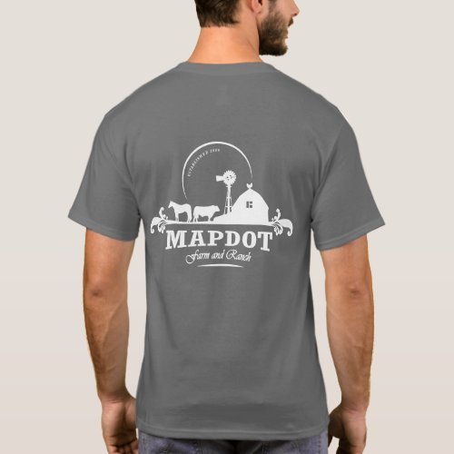 Unisex T_Shirt Logo Back Mapdot Farm  Ranch