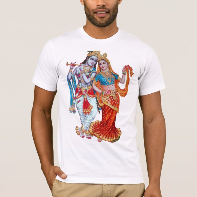 Unisex T-shirt, Radha Krishna printed T-shirt  (Front)