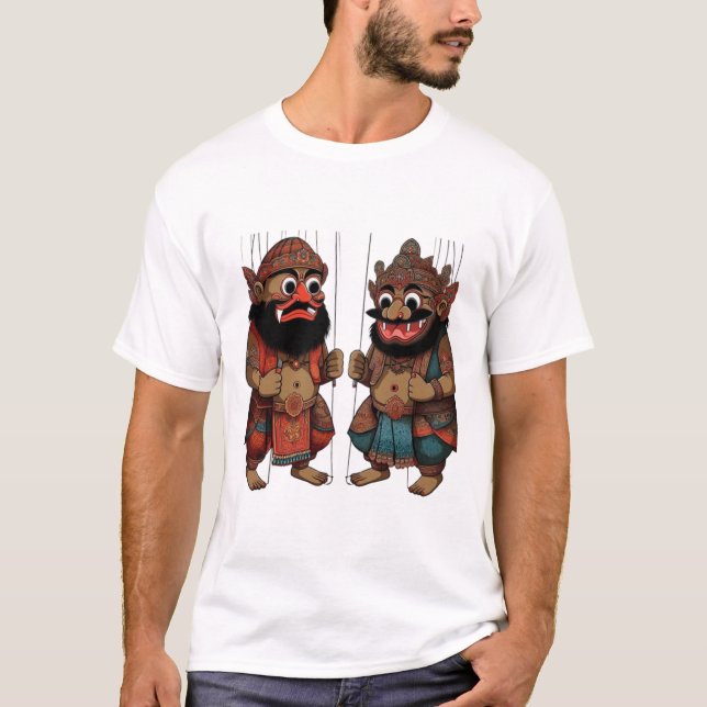 Unisex T-shirt with Javanese Culture Design  (Front)