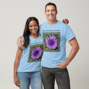 Unisex T-shirt with Purple African Daisy