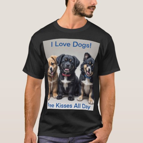 Unisex Three Puppies  Dark Shades T_Shirt