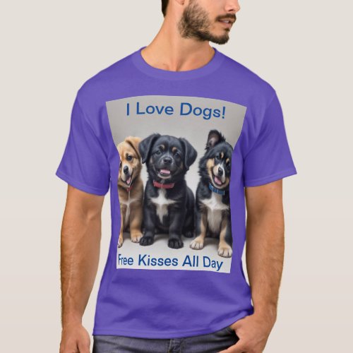 Unisex Three Puppies  Dark Shades T_Shirt