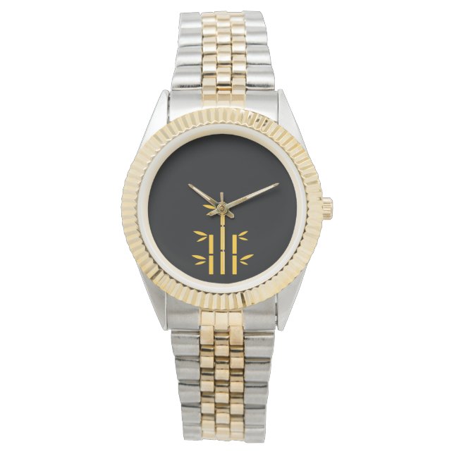: Unisex Two-Tone Bracelet Watch (Front)