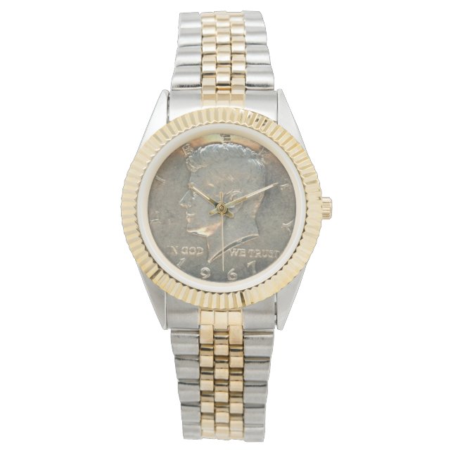 Unisex Two-Tone Bracelet Watch Kennedy 1967 Head (Front)