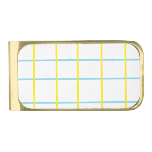 Unisex Yellow, Blue White Gold Finish Money Clip