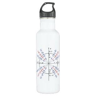 Unit circle math formulas physics stainless steel water bottle