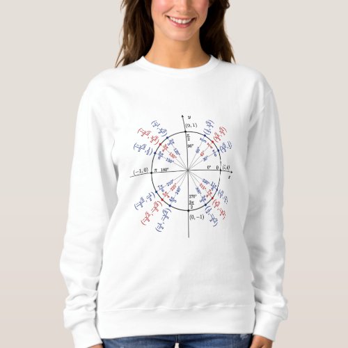 Unit circle math formulas physics sweatshirt