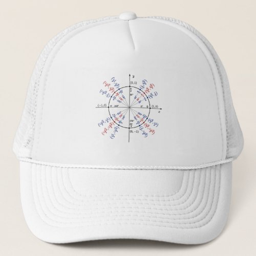 Unit circle math formulas physics trucker hat