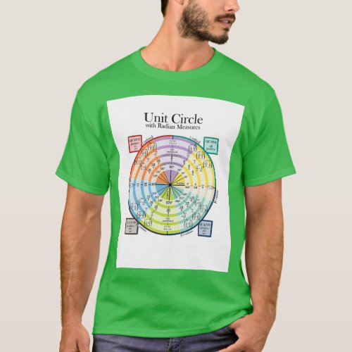 Unit Circle with Radian Measures T_Shirt