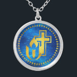 Unitarian Universalism chalice and Christian cross Silver Plated Necklace<br><div class="desc">Designed for the joint faith household. Celebrate the similarities between both religions with this design.</div>