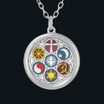 Unitarian Universalist Merchandise Silver Plated Necklace<br><div class="desc">This image is from the Rehnberg Window at The Unitarian Universalist Church of Rockford,  IL.   All profits go to support our youth group ministry.</div>