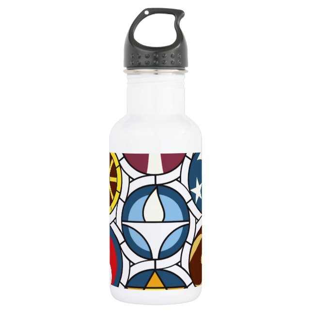 Unitarian Universalist Stainless Steel Water Bottle (Front)
