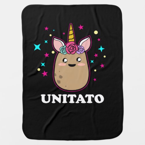 Unitato Unicorn Potato Cute Funny Vegetable Fries Baby Blanket