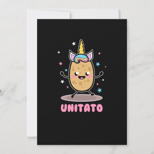 Unitato Unicorn Potato Cute Funny Vegetable Fries Invitation