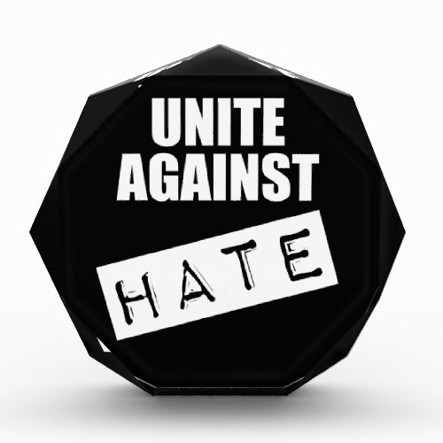 Unite Against Hate Acrylic Award