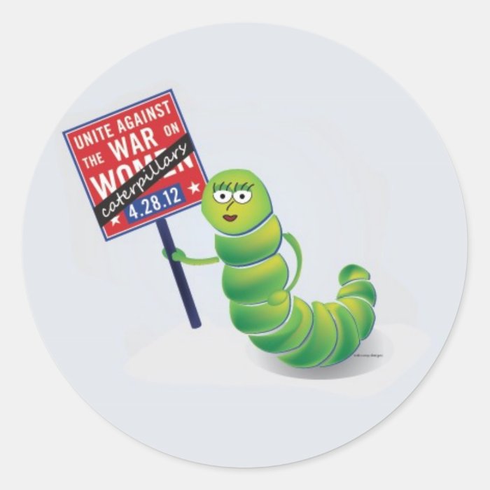 Unite against the war onCaterpillars Stickers