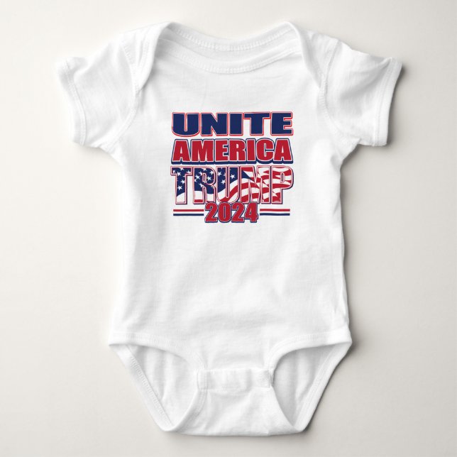 Unite America Trump Vance 2024 Baby Bodysuit (Front)