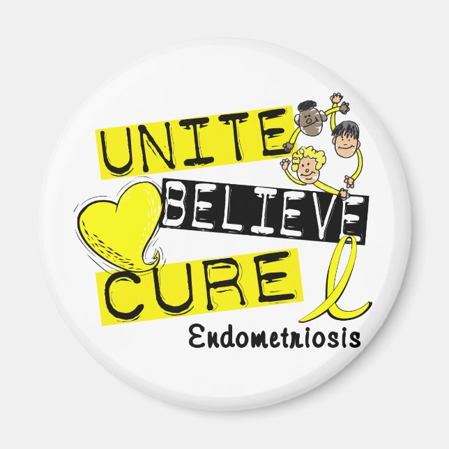 UNITE BELIEVE CURE Endometriosis Magnet (Front)