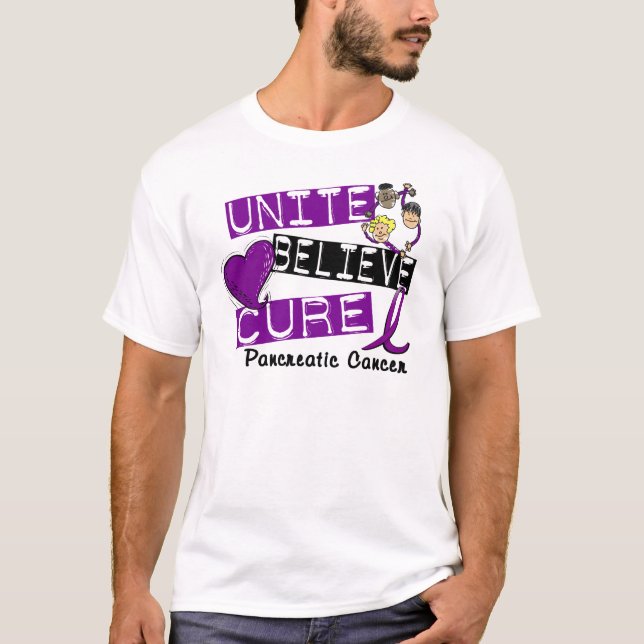 UNITE BELIEVE CURE Pancreatic Cancer T-Shirt (Front)