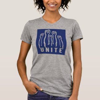 Unite Blue Fists American Apparel T-Shirt