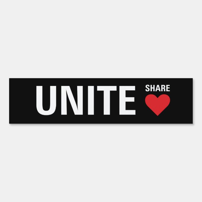 Unite Democracy Political Yard or Wall Sign (Front)