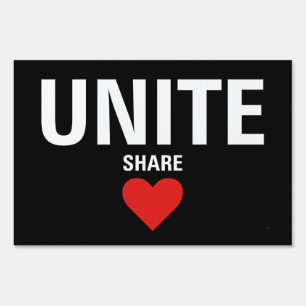 Unite Democracy Political Yard Sign