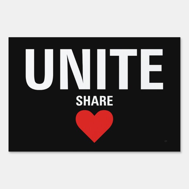 Unite Democracy Political Yard Sign (Front)