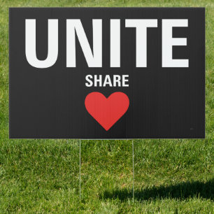 Unite Democracy Political Yard Sign