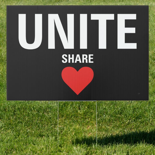 Unite Democracy Political Yard Sign (Insitu)