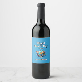 Unite For Health. World Health Day. T-Shirt Wine Label