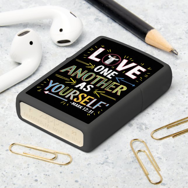Unite With Love: Embrace the Message Zippo Lighter (On Table 2)