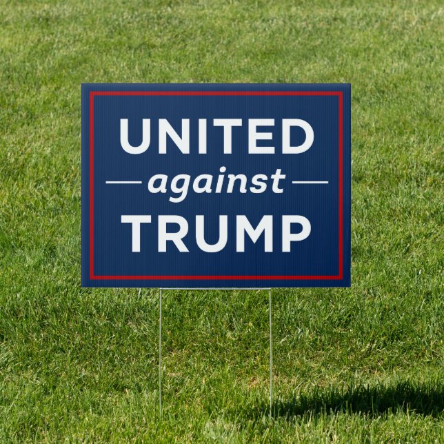 United Against Trump Anti-Trump Yard Sign (Insitu)