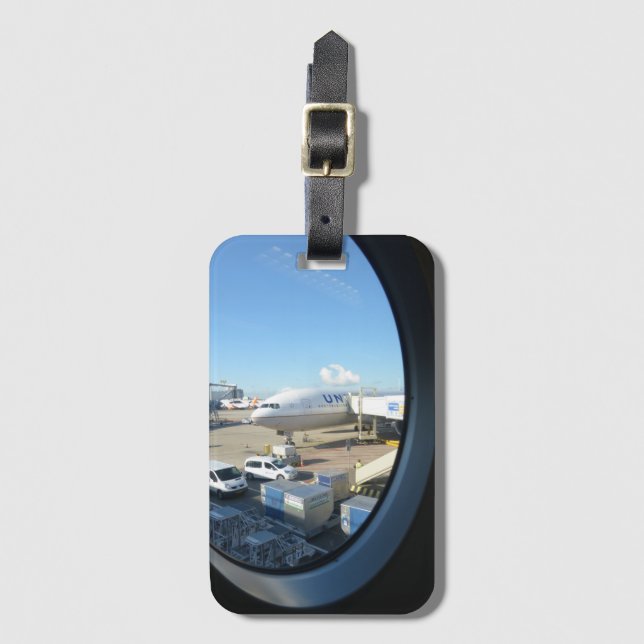 United Air Plane Luggage Tag (Front Vertical)