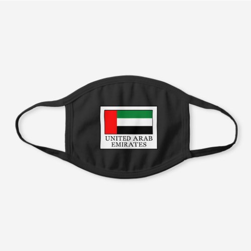 United Arab Emirates Black Cotton Face Mask