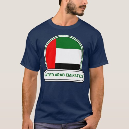 United Arab Emirates Country Badge United Arab Emi T_Shirt