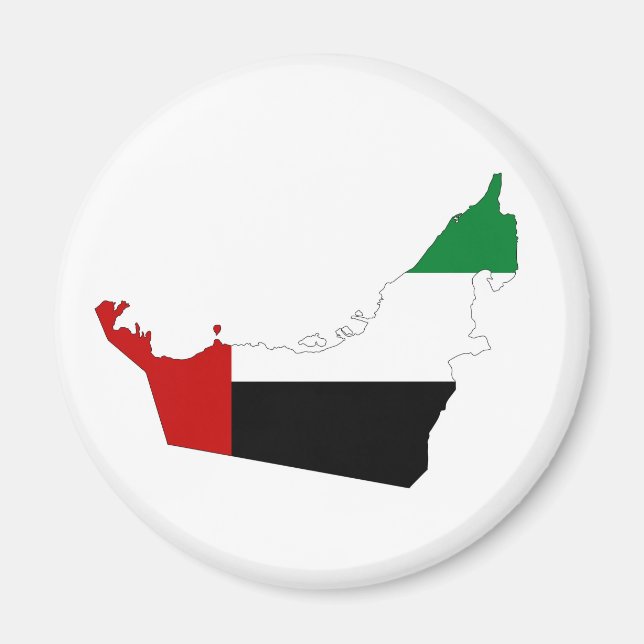 united arab emirates country flag map shape symbol magnet (Front)