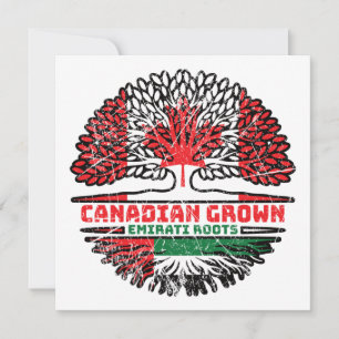 United Arab Emirates Emirati Canadian Canada Tree Card
